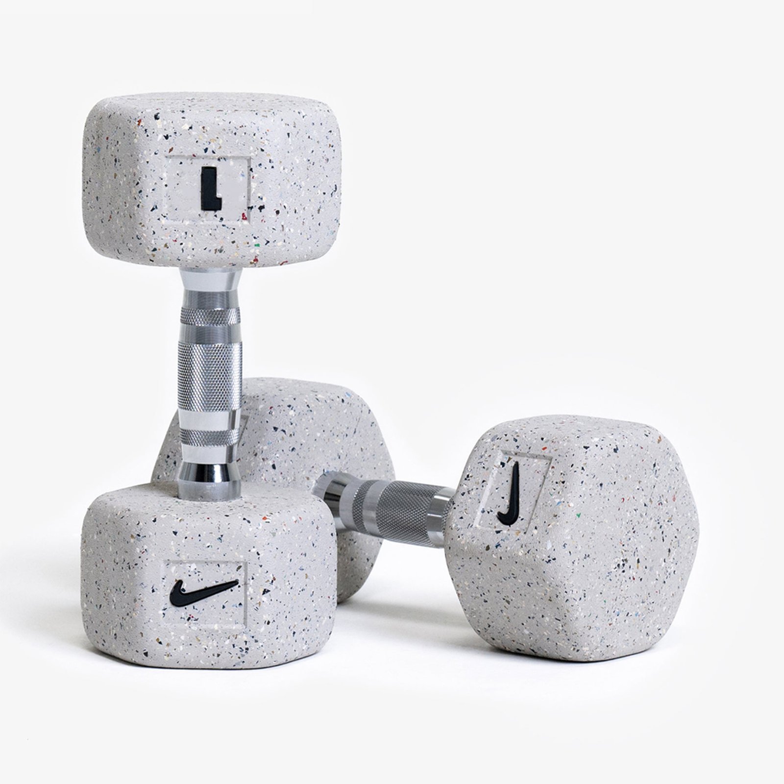 Nike Strength Heavy-Duty Grind Hex Dumbbells Wolf Grey Pair