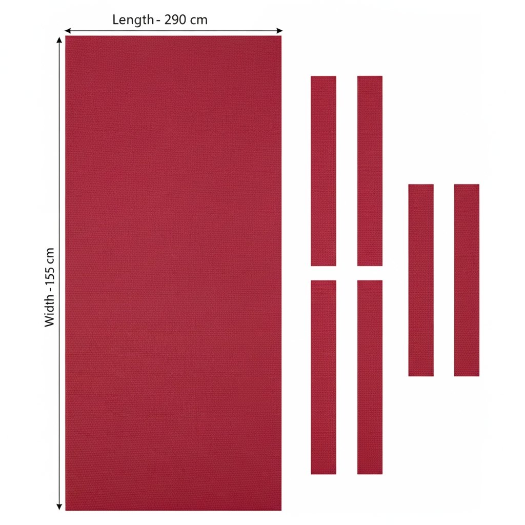Emarald Premium 9ft Billiard Table Cloth Burgundy view 2