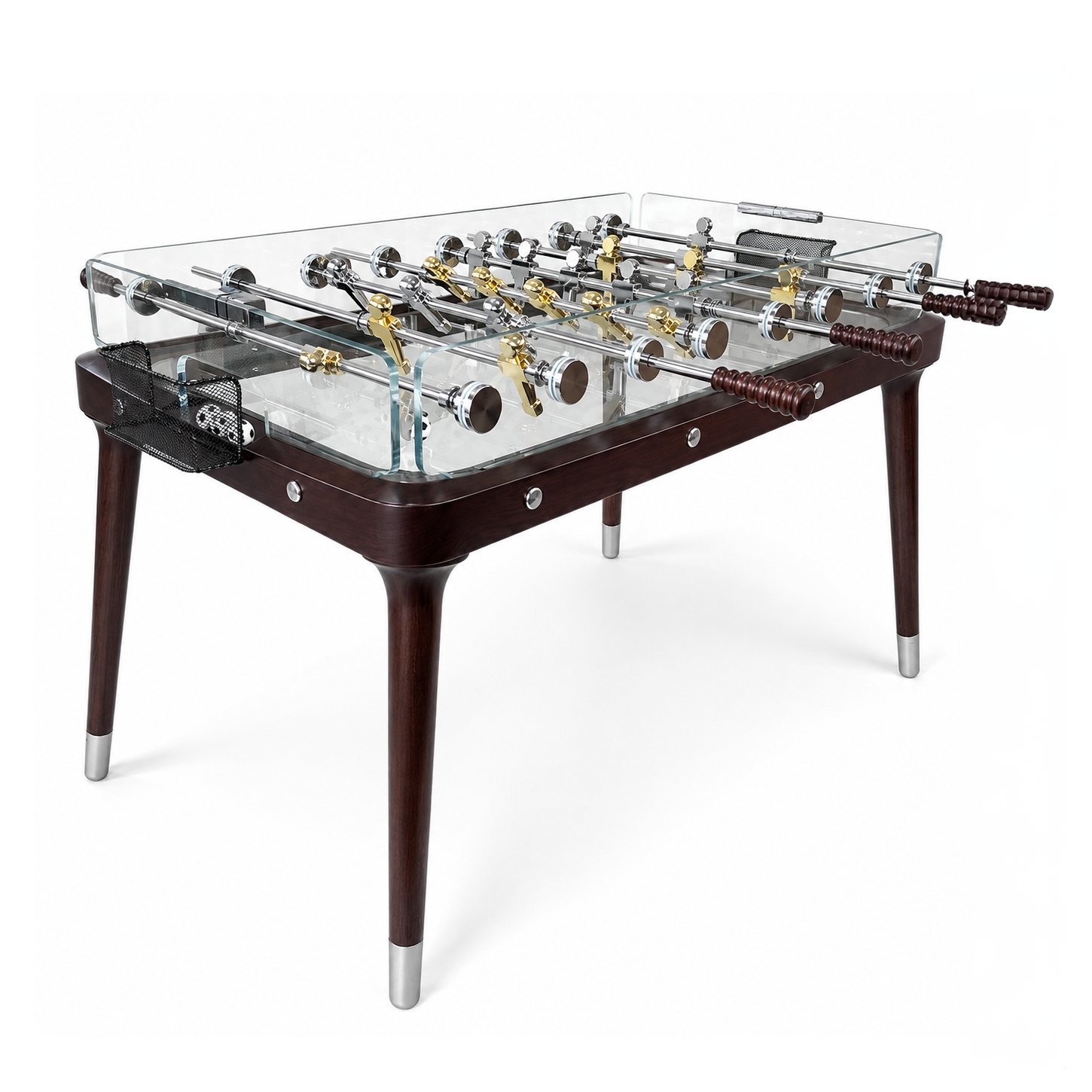 Emarald Topaz Glass & Wood Modern Foosball Table with Transparent Design ETOPAZ-GFBT