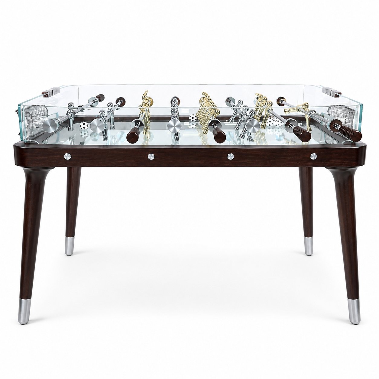 Emarald Topaz Glass & Wood Modern Foosball Table with Transparent Design ETOPAZ-GFBT view 2