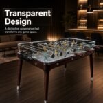 Emarald Topaz Glass & Wood Modern Foosball Table with Transparent Design ETOPAZ-GFBT view 4