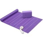 Gaiam Yoga Beginners Kit Mat, Block, Strap GA61732