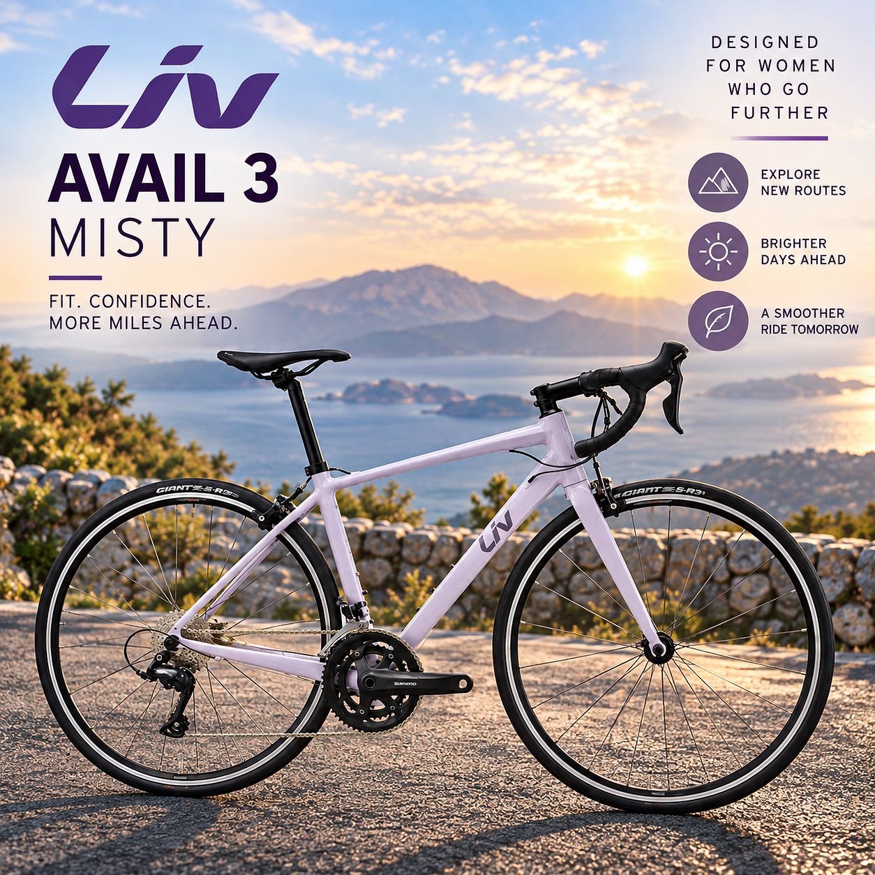 GIANT Women's Liv Avail 3 Misty Road Bike L GI101700312701 view 4