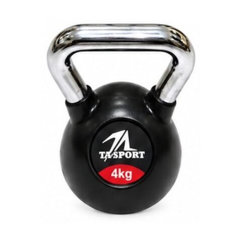 TA Sport Black Rubber Coated Kettlebell 4 kg–32 kg With Chrome Handle GL1207ATA – Strength & Functional Training Weight