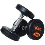 Harley Fitness Premium Rubber-Coated Round Dumbbells Pair