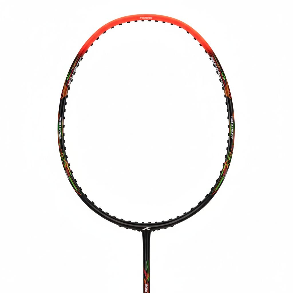 Hundred Powertek 1000 Pro Badminton Racket Black-Orange-Red HBRR-2S033-1 view 3