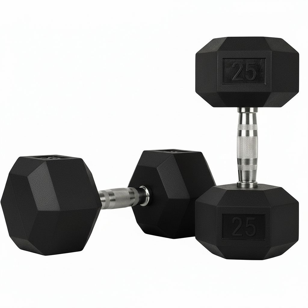 AC Ex Display Hex Rubber Dumbbell Pair view 2