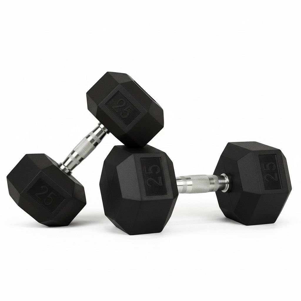 AC Ex Display Hex Rubber Dumbbell Pair view 3