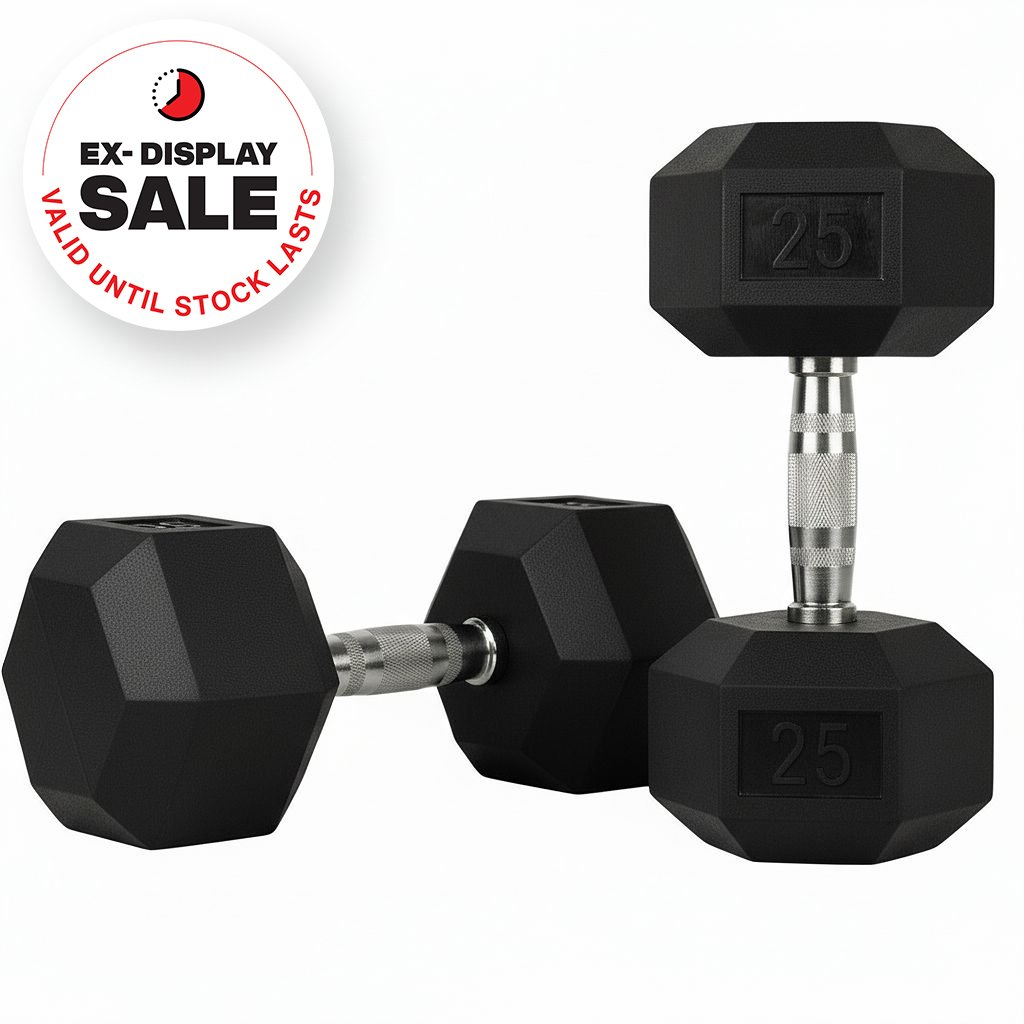 AC Ex Display Hex Rubber Dumbbell Pair
