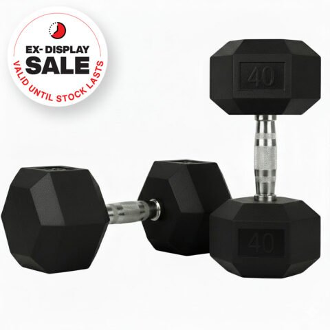 AC Ex Display Hex Rubber Dumbbell Pair 40 LB HEX-40LBS-DUP