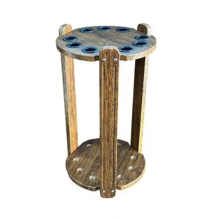 Knight Shot Triangle Cue Stand 9Pcs Brown