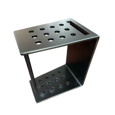 Knight Shot Trapezoid Cue Stand Matte Black 12 Cue Holder with Triangle Storage