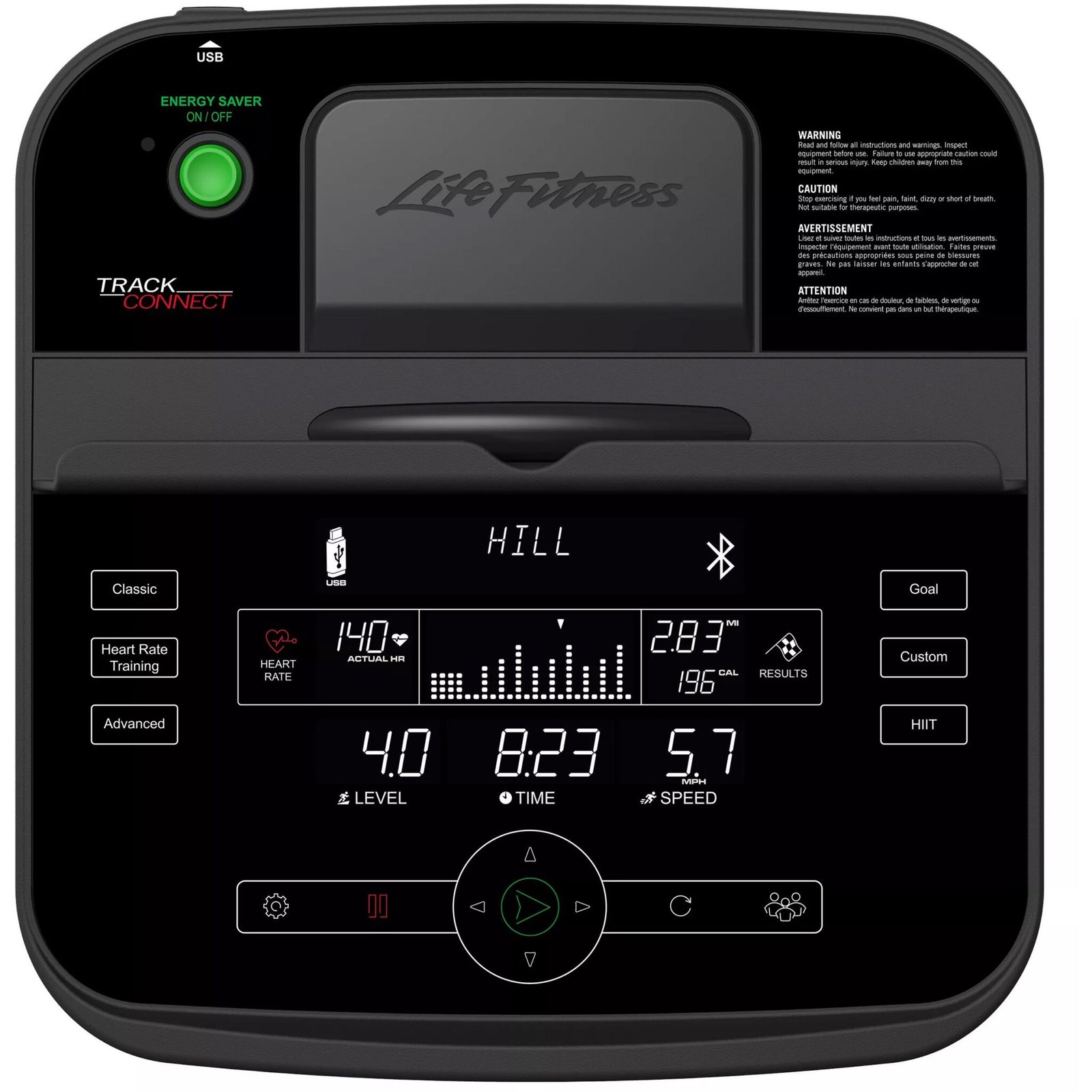 Life Fitness C1 Upright Lifecycle Exercise Bike +Track Console LF-C1-TC view 2