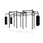 Liftdex CrossFit Rig with Boxing Extension 4-Pillar Functional Training Station LFTX-CFRIG view 3