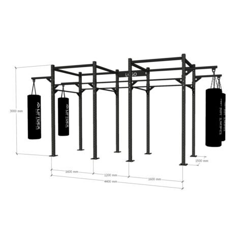 Liftdex CrossFit Rig with Boxing Extension 4-Pillar Functional Training Station LFTX-CFRIG