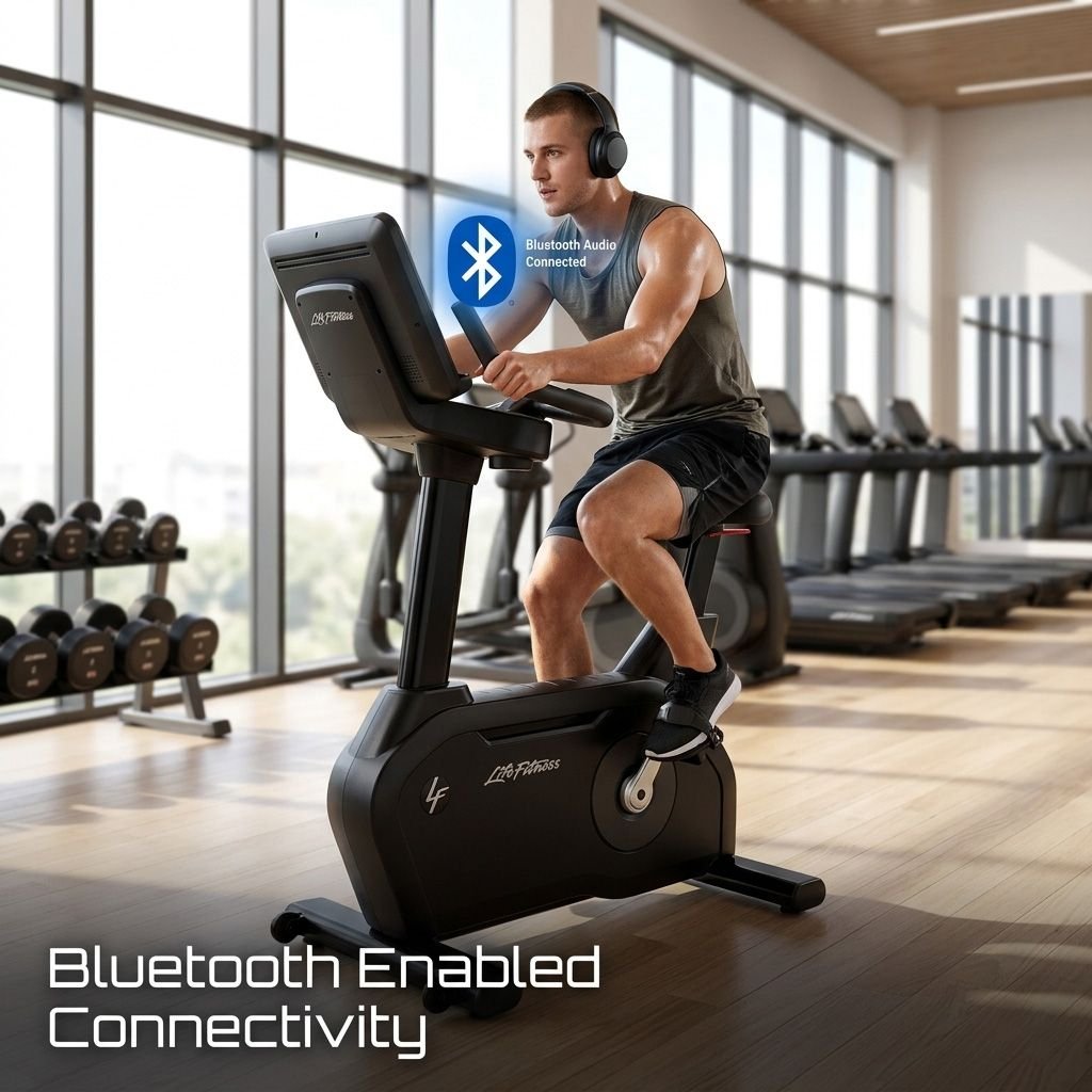 Life Fitness Integrity+ Upright Bike with SE4 Console view 4
