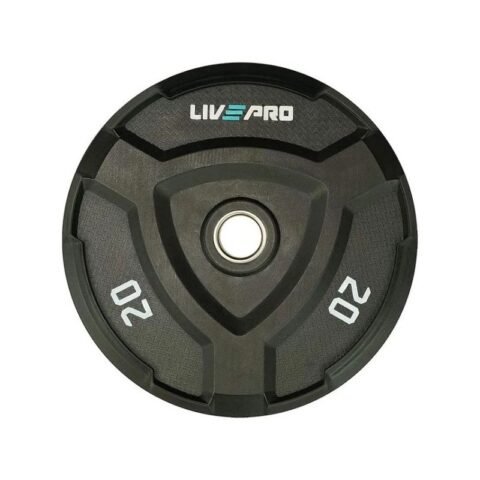 LiveUp Rubber Bumper Plate LP8022-20 20 kg Black