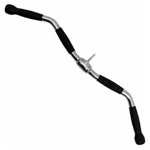 Body Solid Curl Bar Lat Attachment Rotating with Rubber Grips MB-228-GRP
