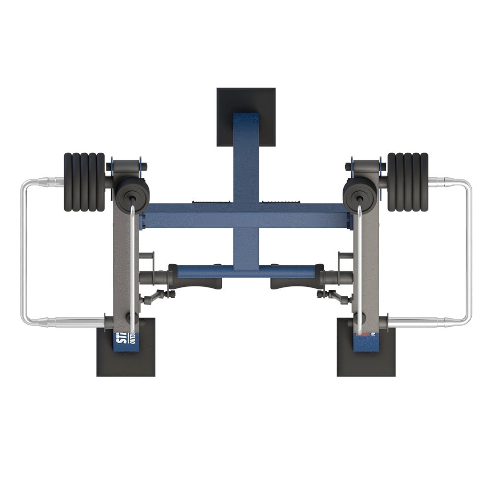 Street Barbell Leg Curl Machine Heavy Duty Hamstring & Calf Trainer MB-7-43 view 4