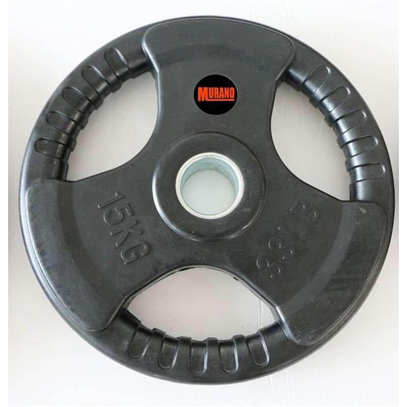 Murano Olympic Rubber Weight Plate Black