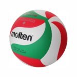 Molten PU Leather Laminated White Volleyball Red/Green Size 5 MLT-V5M4500 view 3