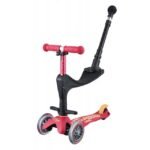 Micro Mini Deluxe 3-in-1 Deluxe Plus Convertible Ride-On and Scooter for Ages 1 to 5 Rubin Red MMD056 view 4