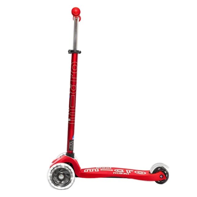 Micro Maxi Deluxe LED Scooter Red MMD068 view 3