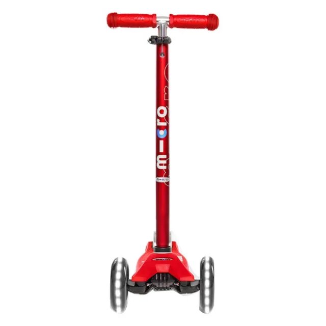 Micro Maxi Deluxe LED Scooter Red MMD068 view 4
