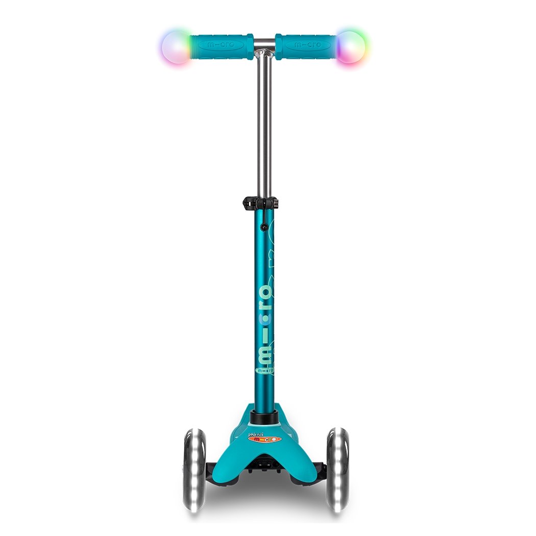 Micro Mini Deluxe Magic LED Kids Scooter Aqua MMD131 view 2