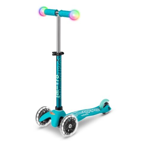 Micro Mini Deluxe Magic LED Kids Scooter Aqua MMD131