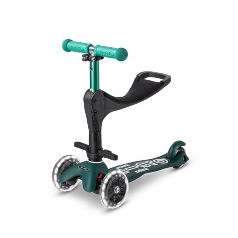 Micro Mini 3-in-1 Deluxe Eco LED Scooter with Light-Up Wheels Green MMD167