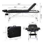 Nourest Three Foldable Massage Bed with Lightweight Aluminum Frame MST-800101 view 2