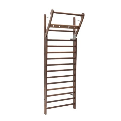 Nohrd Walnut Solid Wood WallBars Premium Walnut Swedish Fitness Ladder 14 Bars NHR-WAL-14