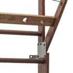 Nohrd Walnut Solid Wood WallBars Premium Walnut Swedish Fitness Ladder 14 Bars NHR-WAL-14 view 4