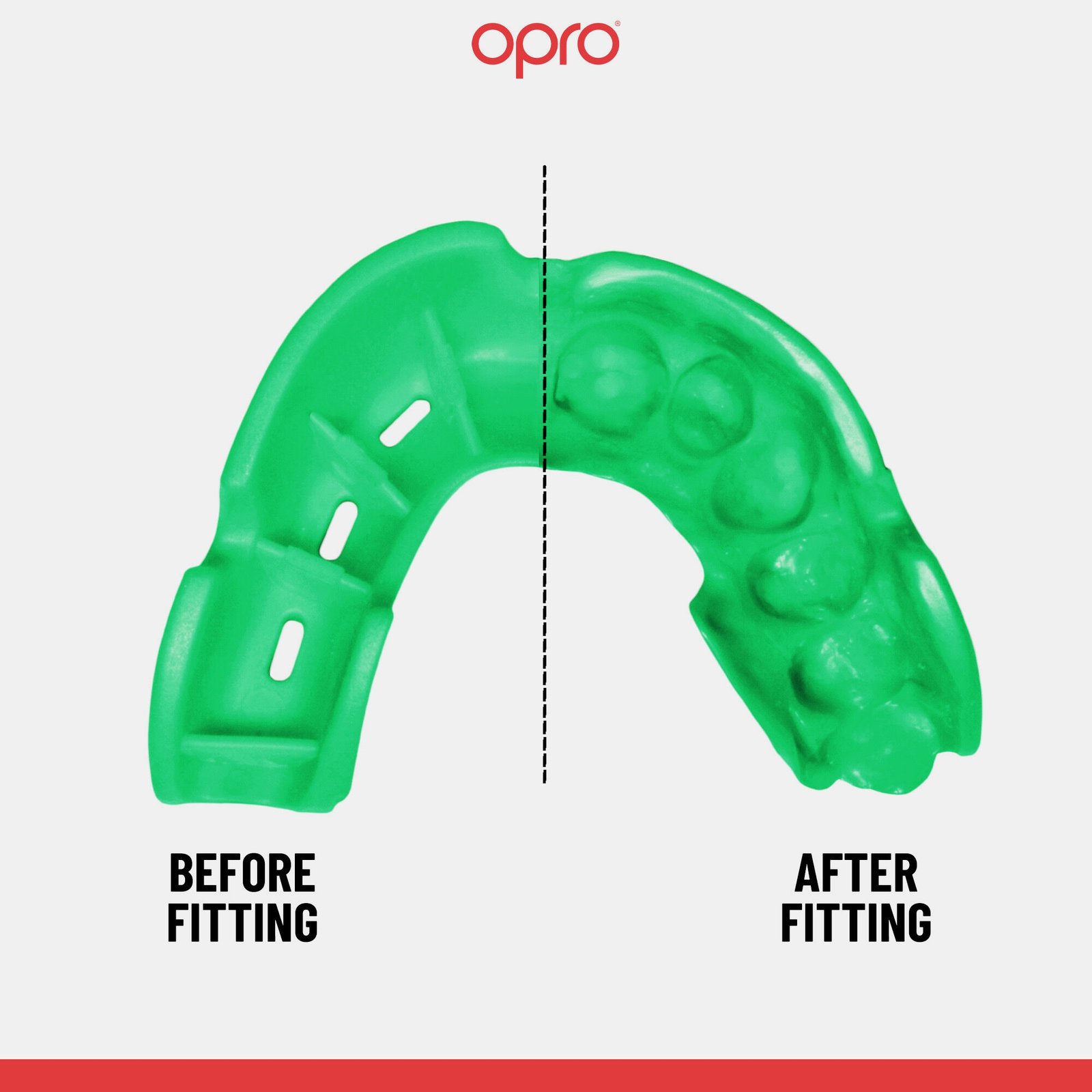 OPRO Kids' Self-Fit Silver-Level MMA Mouth Guard Pink/Green OP102503003 view 3