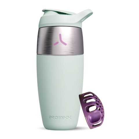Promixx Pursuit Single-Wall Stainless Steel Shaker Bottle Seagrass Green 32 Oz