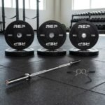 REP Fitness Bumper Plates with Barbell Bundle Black view 2