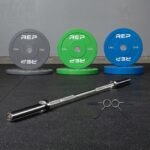 REP Fitness Color Bumper Plates with Barbell Bundle view 2
