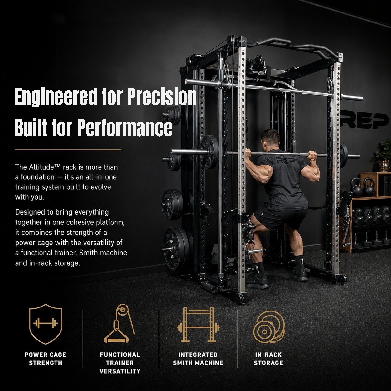 REP Fitness Altitude Functional Trainer Stainless Steel view 2