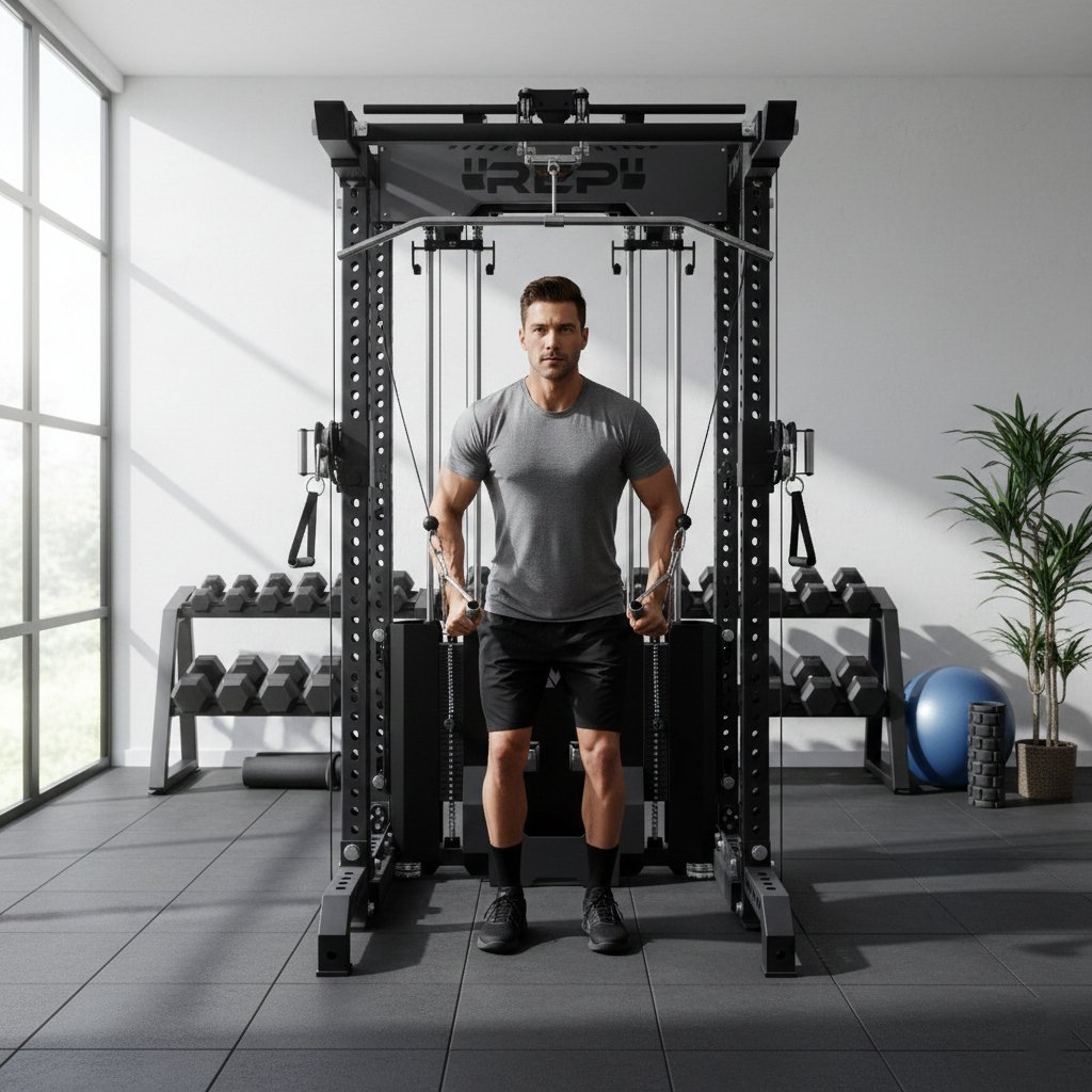 REP Fitness Compact Ares 2.0 Functional Trainer Metallic Black view 4