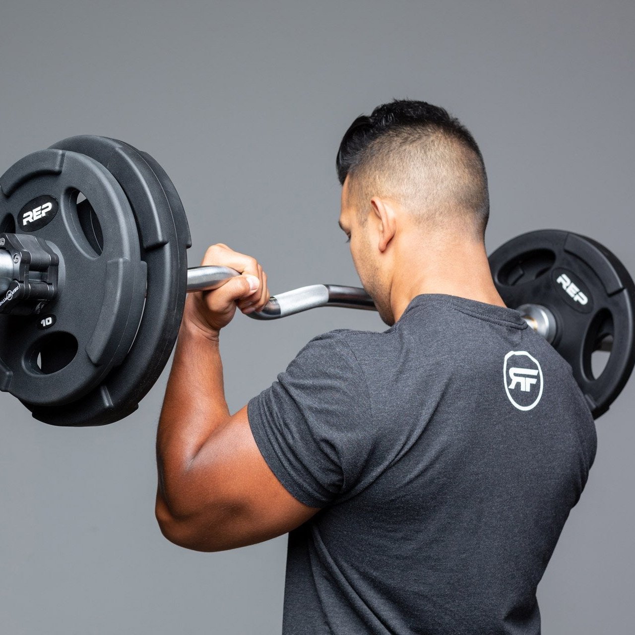 REP Fitness Curl Bar Precision-Balanced Olympic Bar for Bicep & Tricep Isolation Training REP-BB-4400-HC view 2