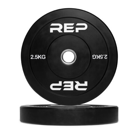 REP Fitness Black Bumper Plate Single