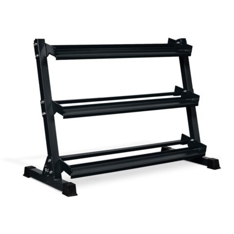 REP Fitness Heavy-Duty 3-Tier Dumbbell Storage Rack Metallic Black REP-WS-5100-MBLK