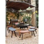 RS Barcelona You and Me Standard Indoor Outdoor Ping Pong Table Iroko Wood Legs Black RS-PP-WBLK view 4
