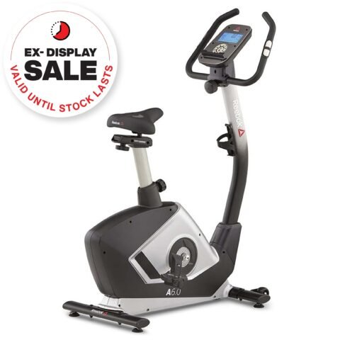 Reebok Fitness A6.0 Upright EXercise Bike with Bluetooth Silver EX Display Grade B