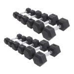 Stealth Rubber Coated Hex Dumbbell Bundle -Pair 2.5Kg 25 Kg SHB-25K-BUN