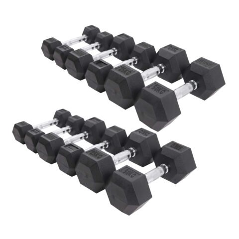 Stealth Rubber Coated Hex Dumbbell Bundle -Pair 2.5Kg 25 Kg SHB-25K-BUN