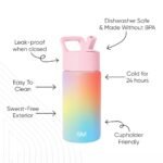 Simple Modern Summit 2.1 Kids Stainless Steel Water Bottle with Straw Lid view 2