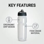 GARMIN Tacx Shanti 750cc Plastic Cycling Water Bottle Transparent 750 ml T5852 view 4