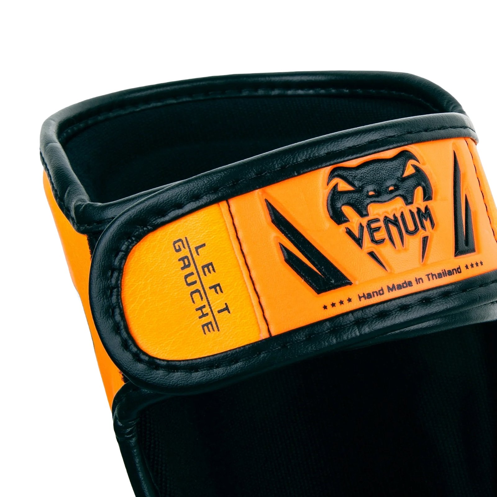 Venum Elite Shin Guards Exclusive Neo Orange Kids view 2